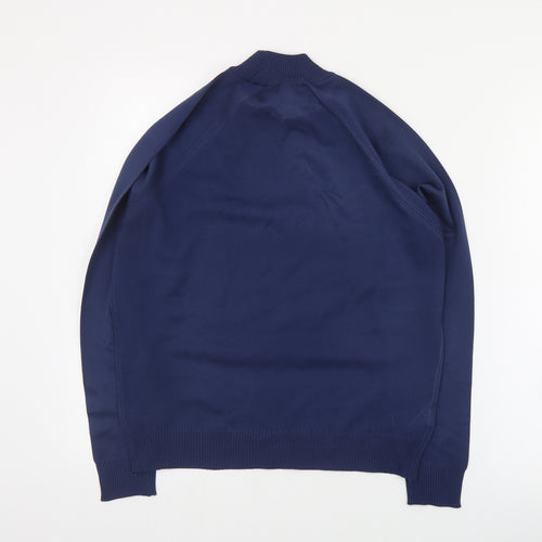 St Michael Womens Blue High Neck  Polyester Pullover Jumper Size 16