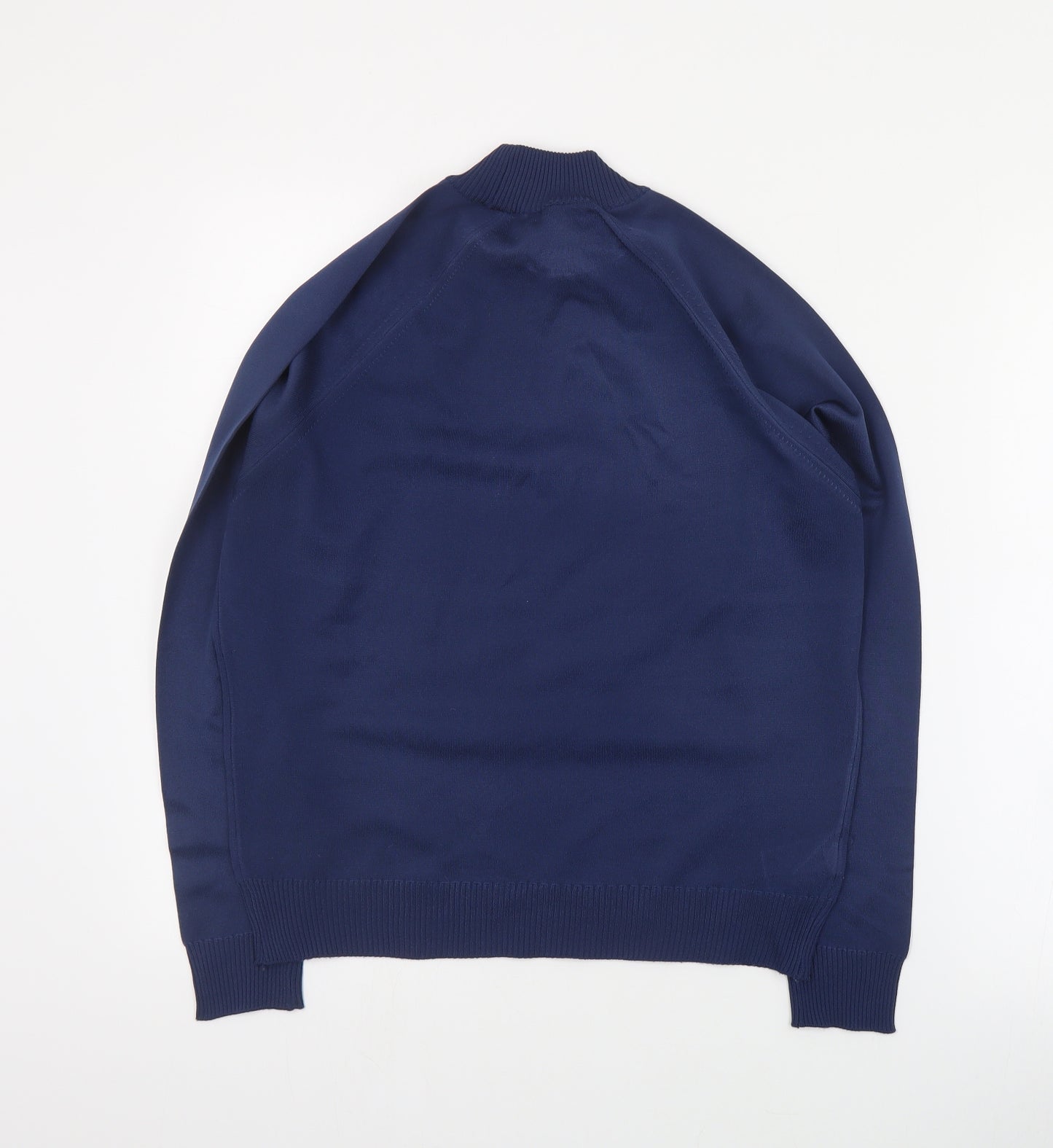 St Michael Womens Blue High Neck  Polyester Pullover Jumper Size 16