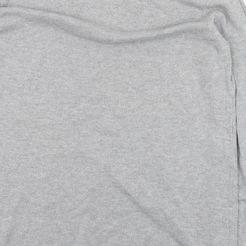Retrology Womens Grey V-Neck  Rayon Pullover Jumper Size M