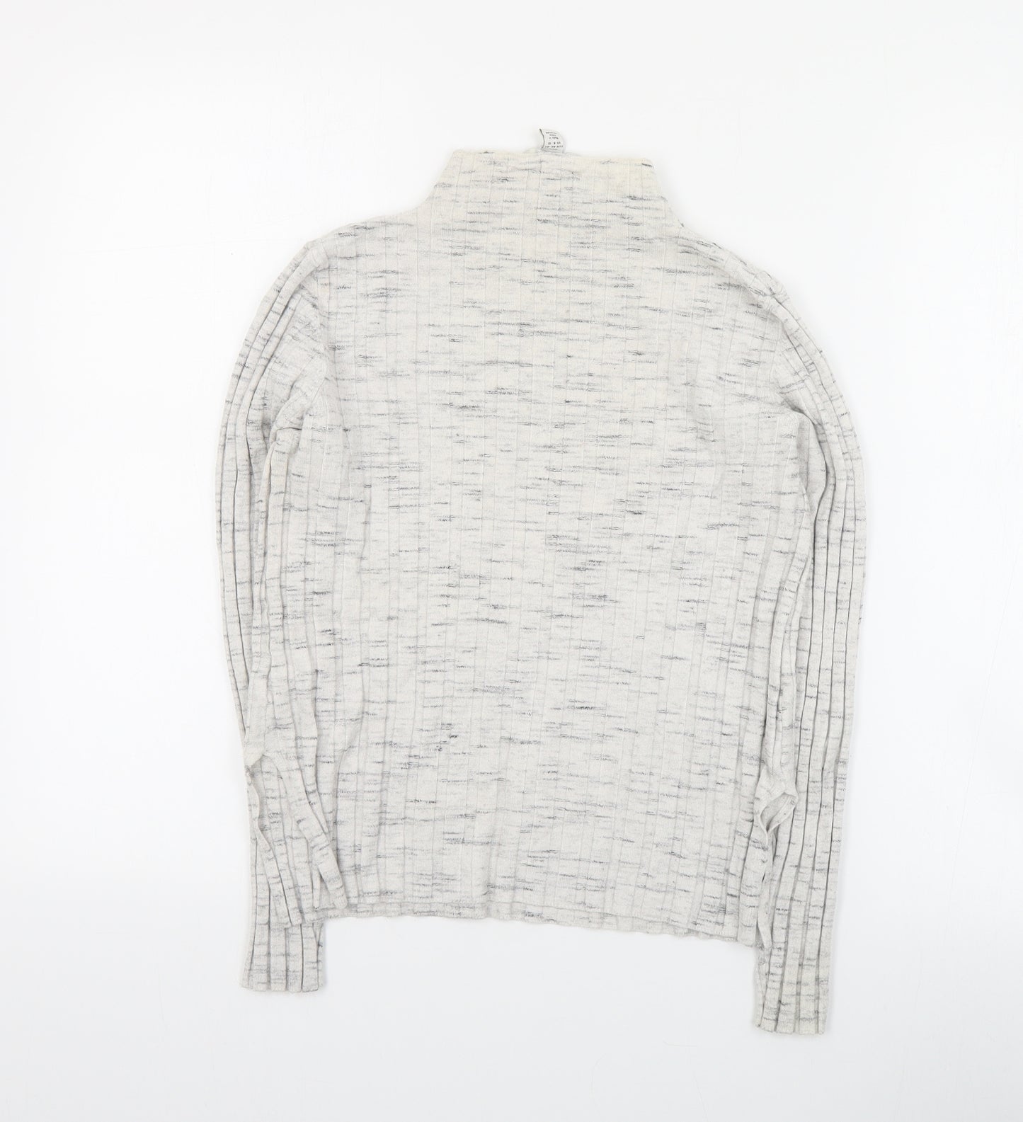 Topshop Womens Grey High Neck  Viscose Pullover Jumper Size M