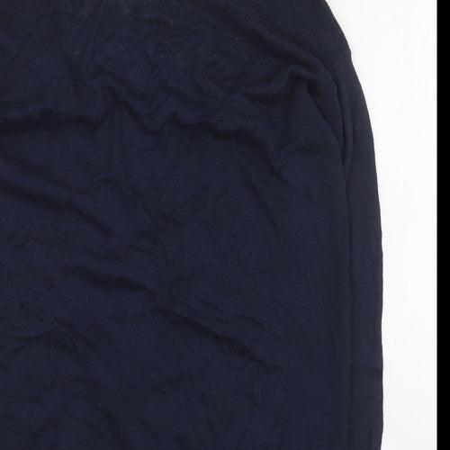 H&M Womens Blue V-Neck  Cotton Cardigan Jumper Size M