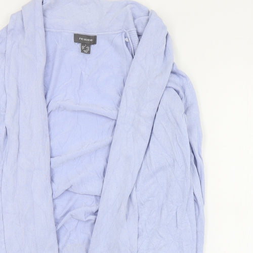 Primark Womens Blue V-Neck  Acrylic Cardigan Jumper Size S