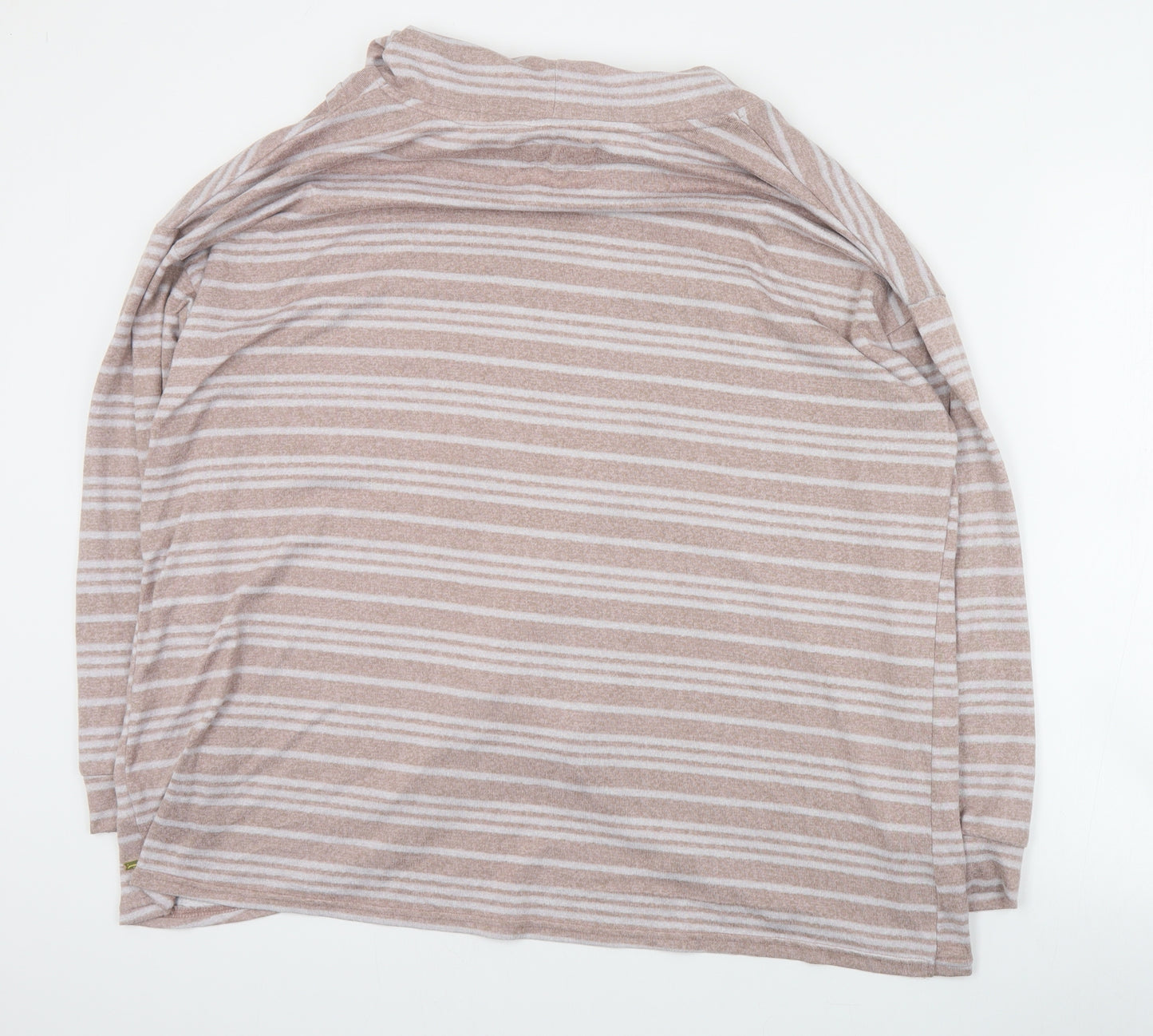 TU Womens Pink Striped Polyester Top Pyjama Top Size 20