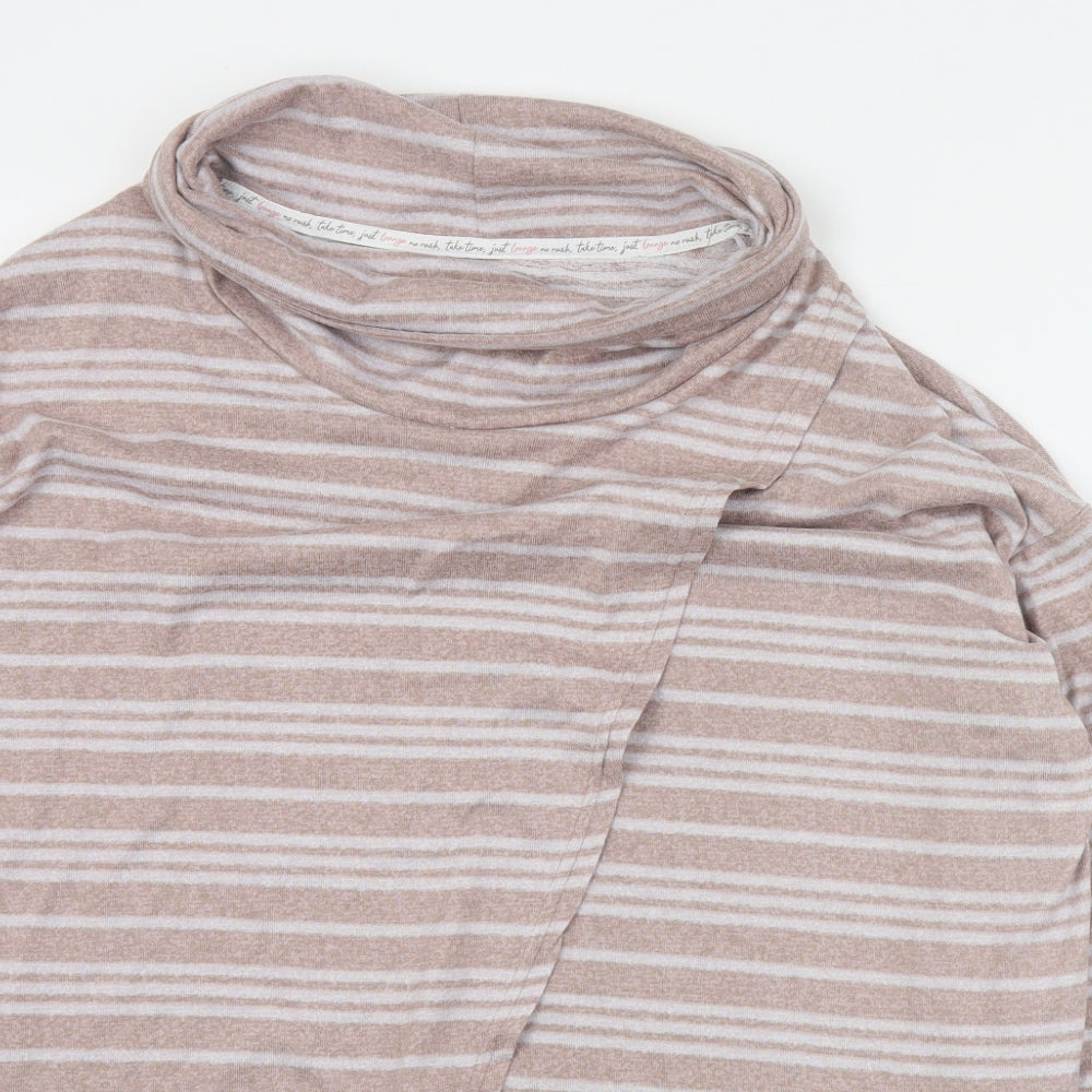 TU Womens Pink Striped Polyester Top Pyjama Top Size 20