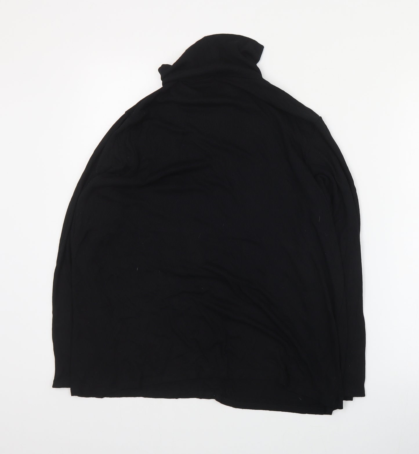 George Womens Black  Viscose Basic T-Shirt Size 20 Roll Neck