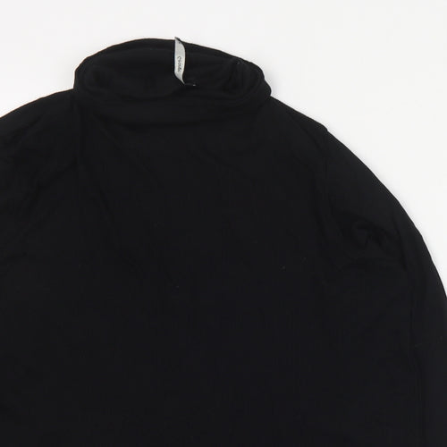 George Womens Black  Viscose Basic T-Shirt Size 20 Roll Neck