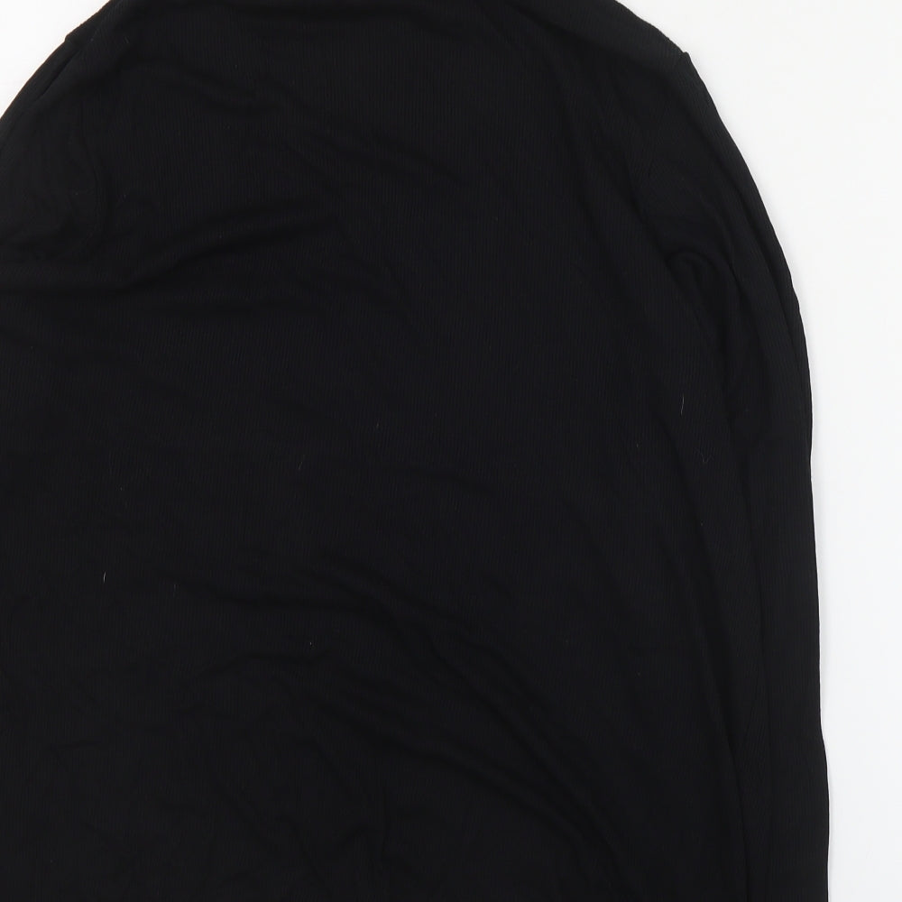George Womens Black  Viscose Basic T-Shirt Size 20 Roll Neck