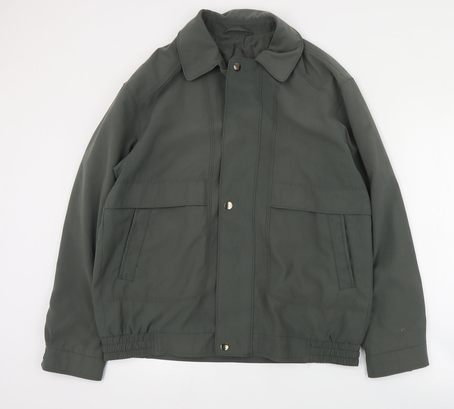 EWM Mens Green   Pea Coat Coat Size M  Zip