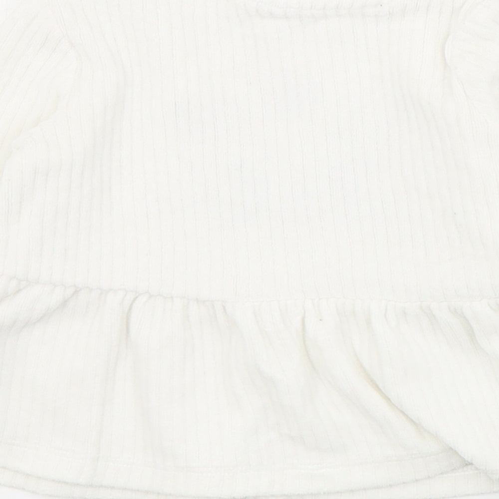 F&F Baby White  Cotton Pullover Jumper Size 6-9 Months  Snap - The Aristocats