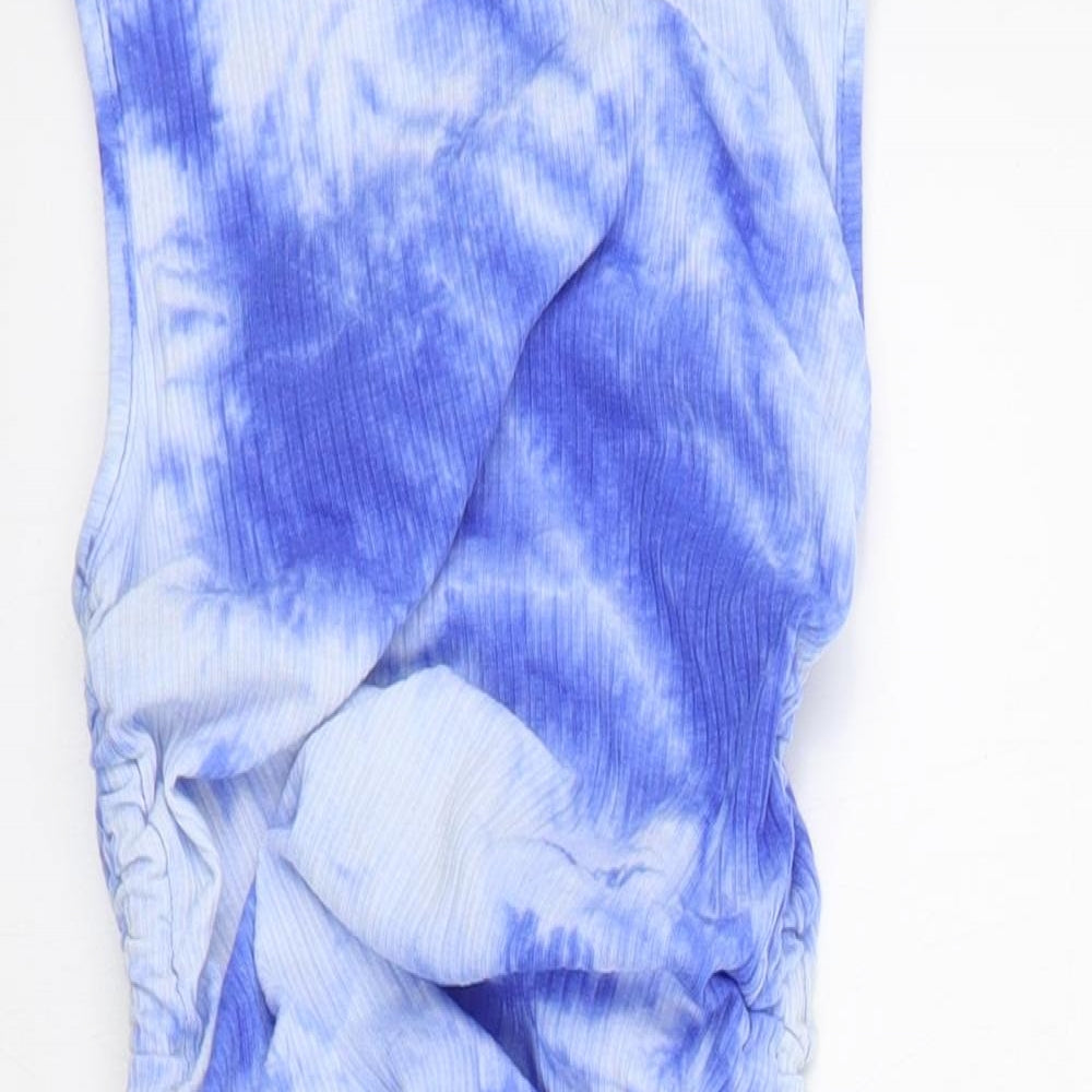 SheIn Girls Blue  Cotton Mini  Size 14 Years  Round Neck Pullover