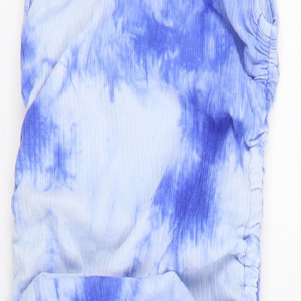 SheIn Girls Blue  Cotton Mini  Size 14 Years  Round Neck Pullover