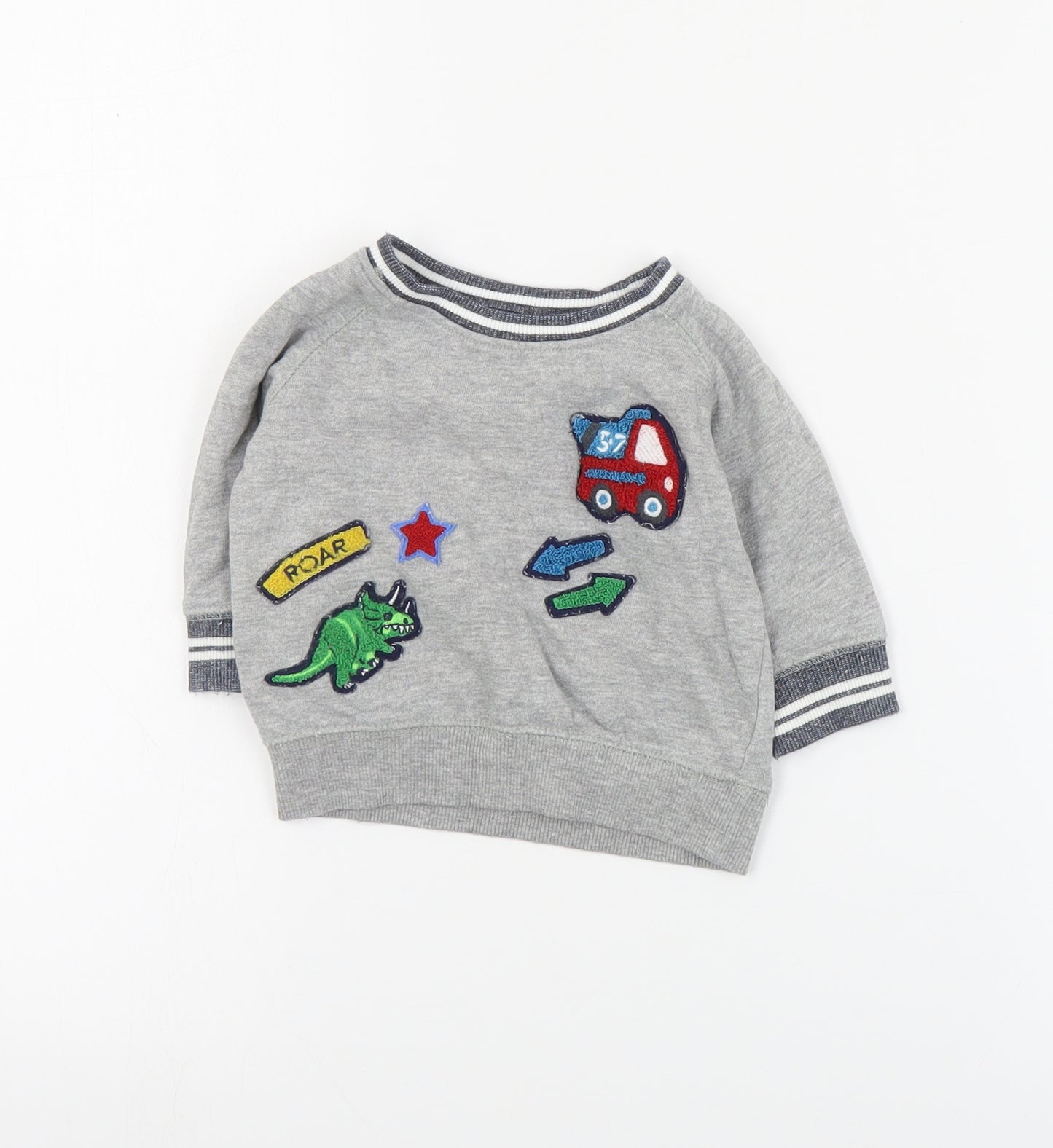 NEXT Baby Grey  Cotton Pullover Jumper Size 3-6 Months  Pullover