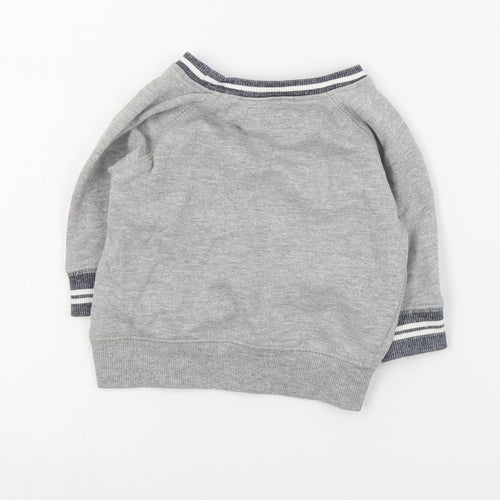 NEXT Baby Grey  Cotton Pullover Jumper Size 3-6 Months  Pullover