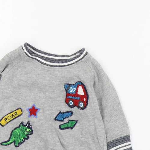 NEXT Baby Grey  Cotton Pullover Jumper Size 3-6 Months  Pullover