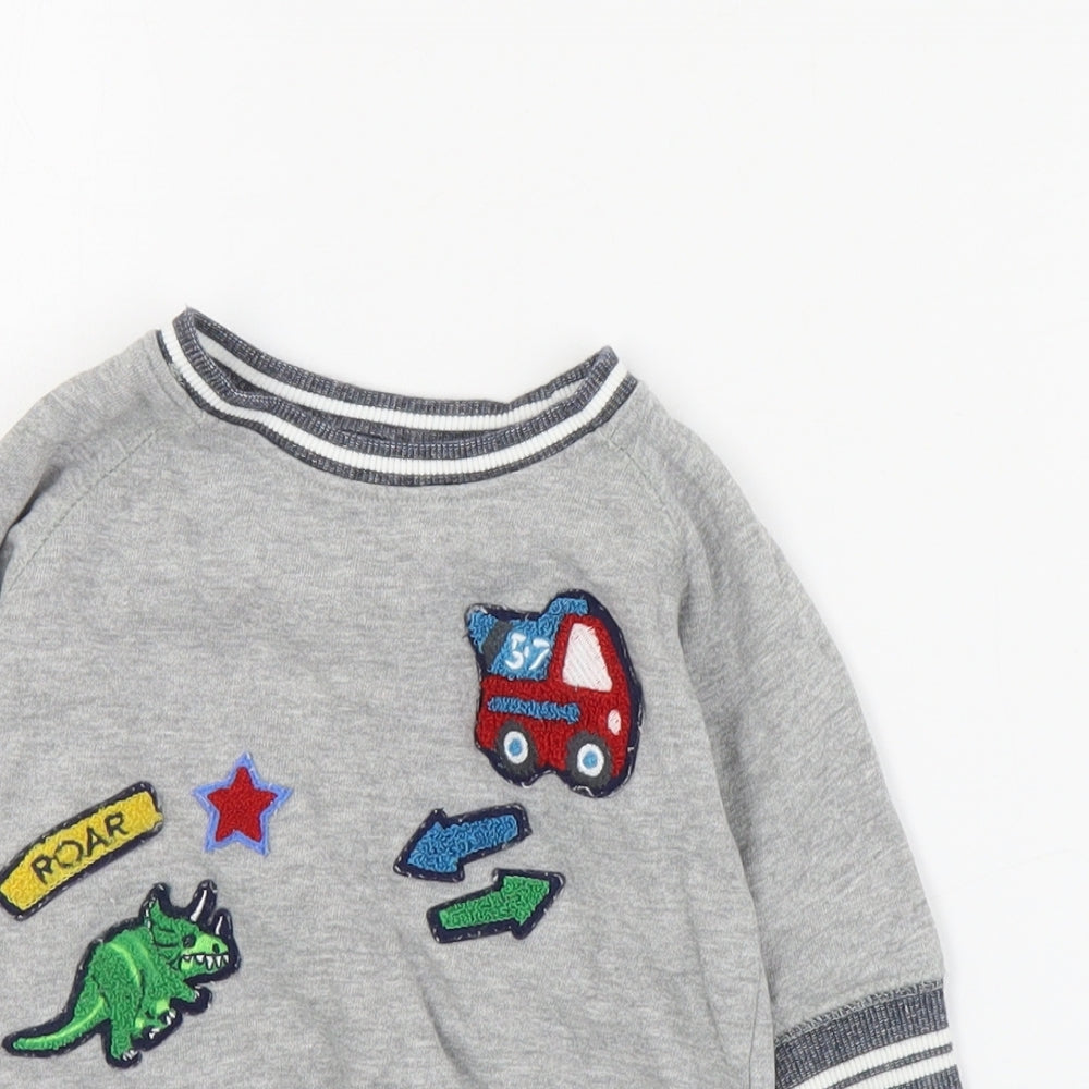 NEXT Baby Grey  Cotton Pullover Jumper Size 3-6 Months  Pullover