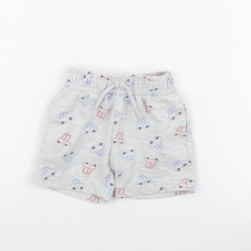 Dunnes Baby Grey Geometric Cotton Jogger Trousers Size 12-18 Months  Drawstring