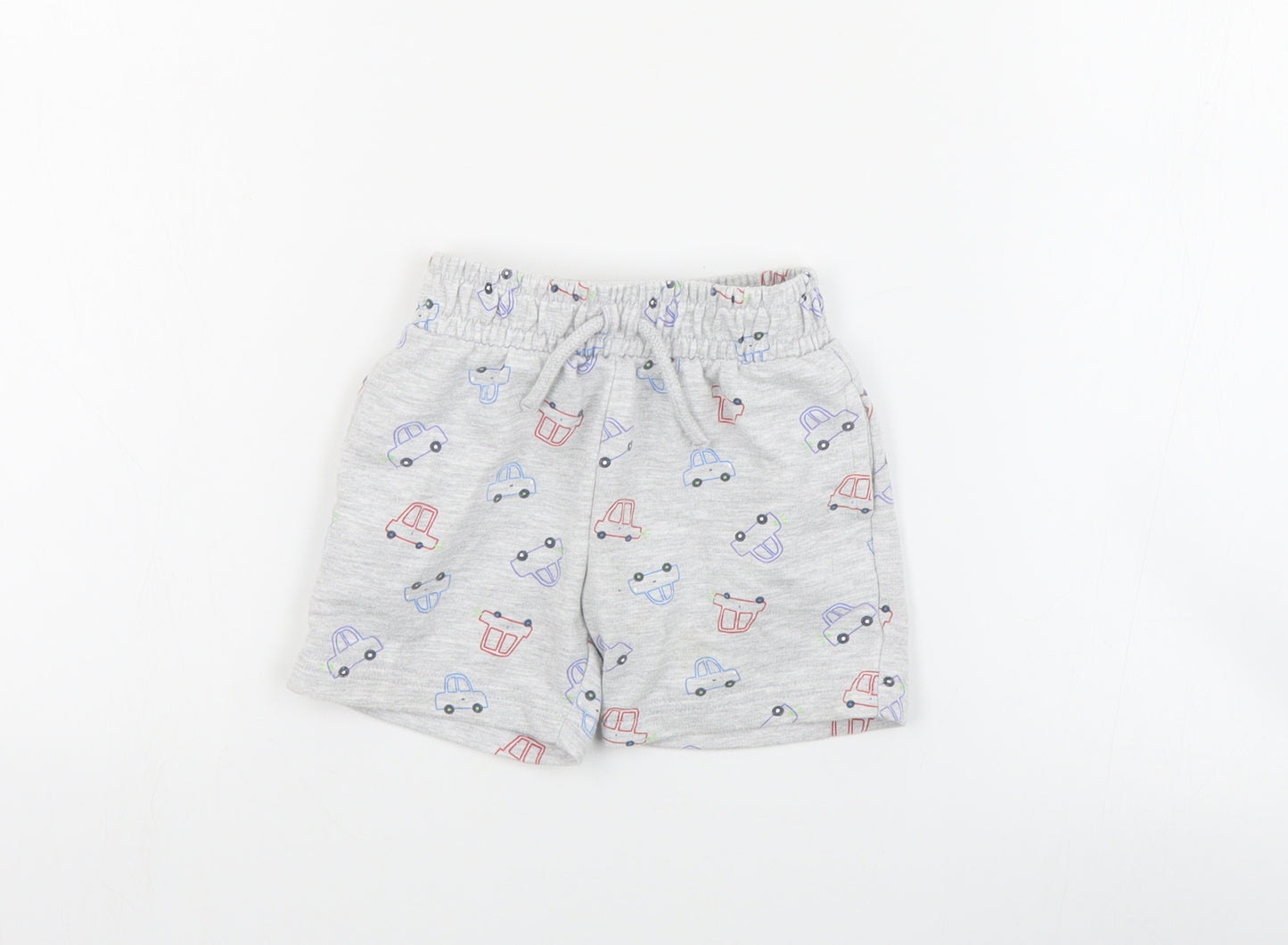 Dunnes Baby Grey Geometric Cotton Jogger Trousers Size 12-18 Months  Drawstring