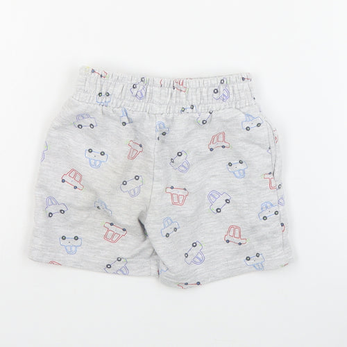 Dunnes Baby Grey Geometric Cotton Jogger Trousers Size 12-18 Months  Drawstring