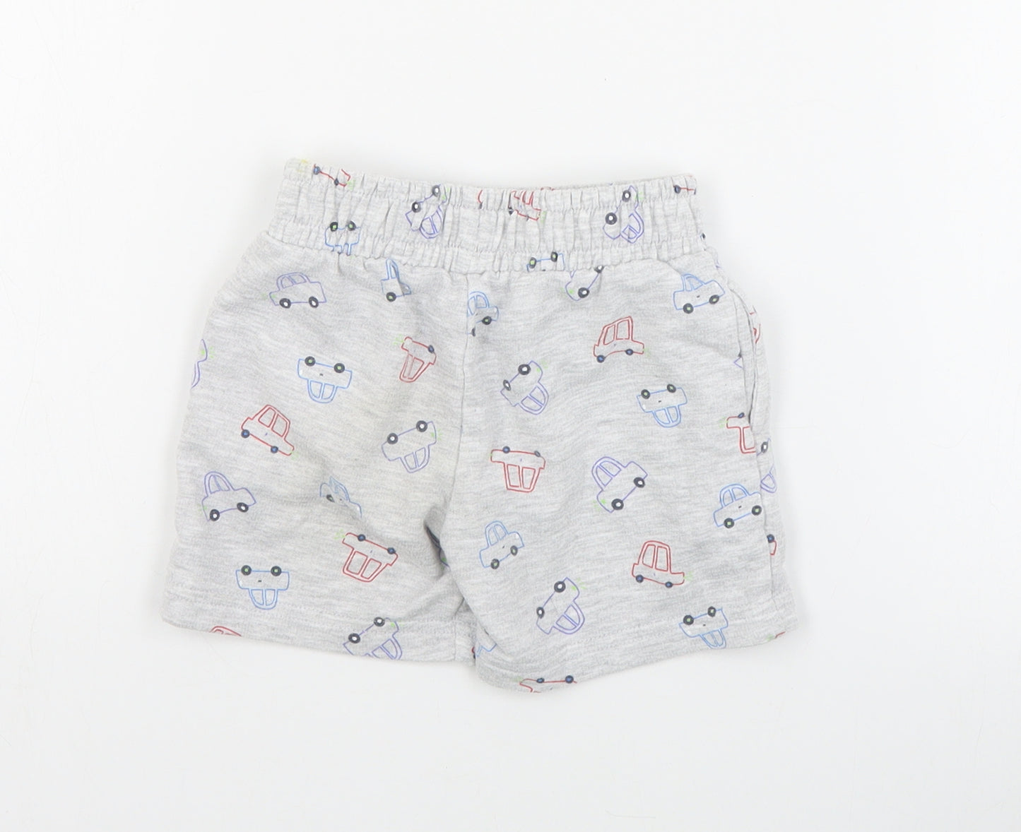 Dunnes Baby Grey Geometric Cotton Jogger Trousers Size 12-18 Months  Drawstring
