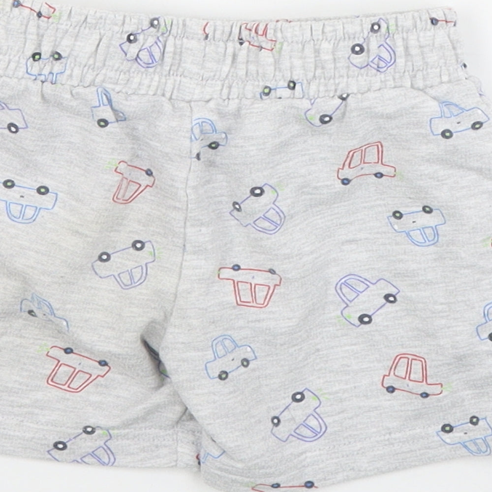 Dunnes Baby Grey Geometric Cotton Jogger Trousers Size 12-18 Months  Drawstring