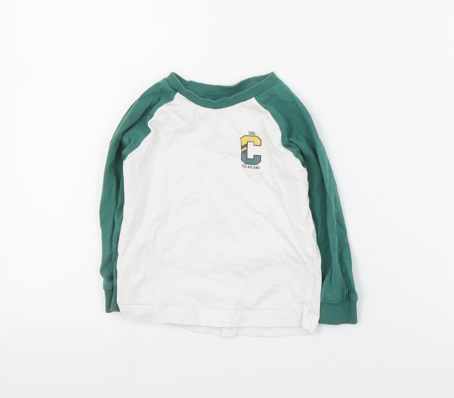 Matalan Baby White  Cotton Basic T-Shirt Size 12-18 Months Crew Neck Pullover