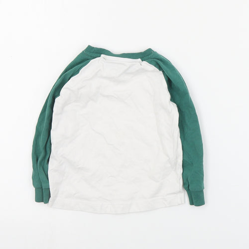 Matalan Baby White  Cotton Basic T-Shirt Size 12-18 Months Crew Neck Pullover