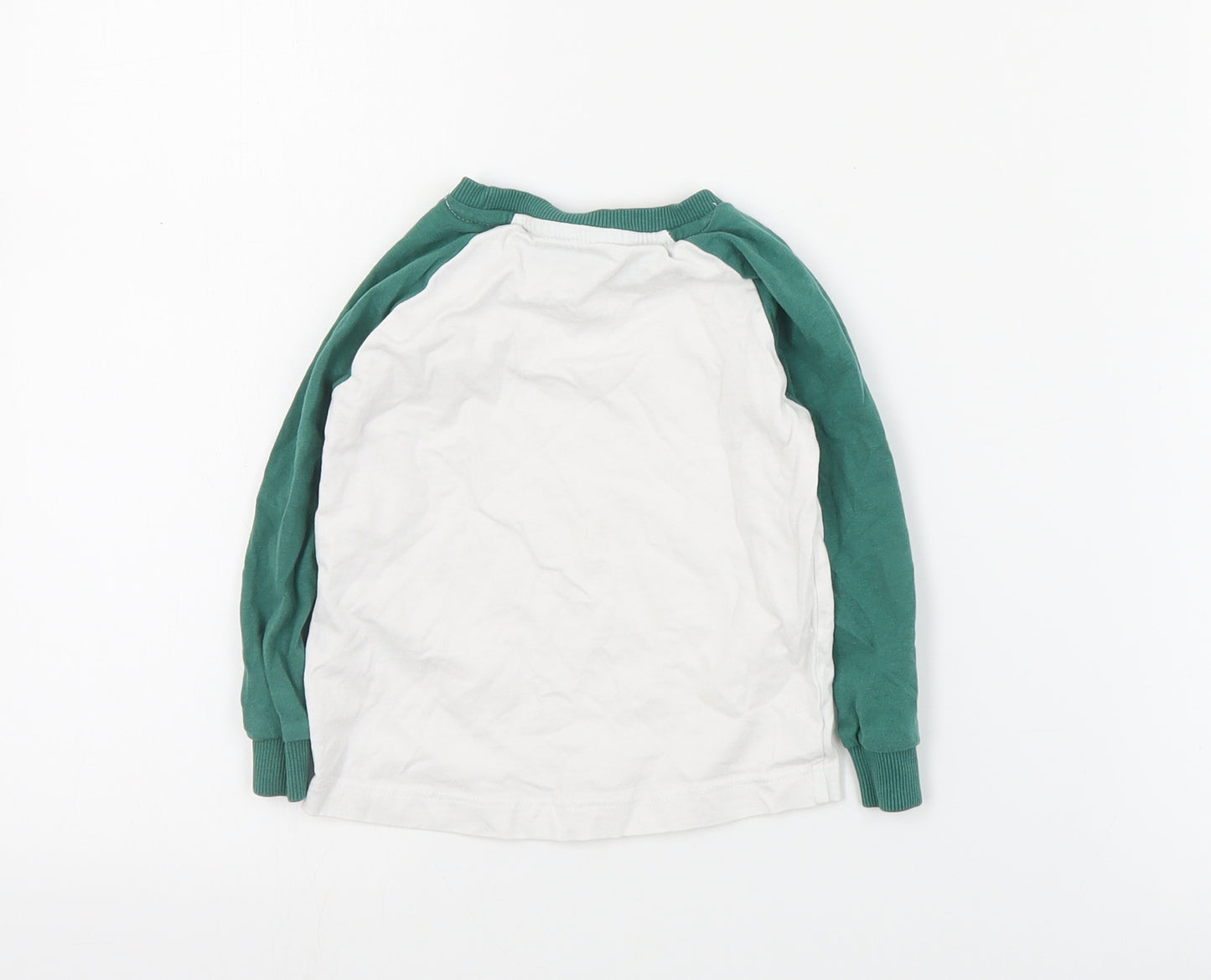 Matalan Baby White  Cotton Basic T-Shirt Size 12-18 Months Crew Neck Pullover