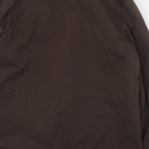 Kingston Mens Brown   Pea Coat Coat Size M  Zip