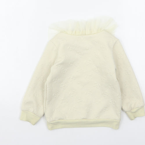 Shein  Girls Beige Round Neck  Polyester Pullover Jumper Size 2-3 Years