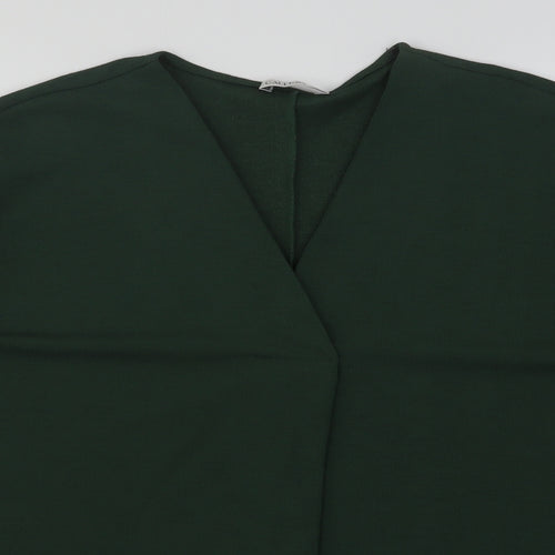 Gallery Womens Green  Polyester Basic Blouse Size 2XL V-Neck