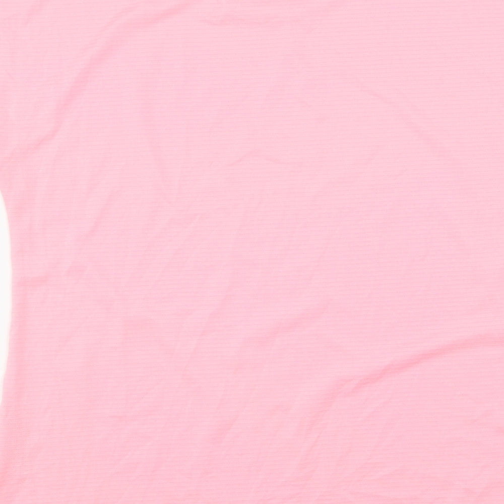 Dunnes Stores Womens Pink  Polyester Basic T-Shirt Size S Round Neck