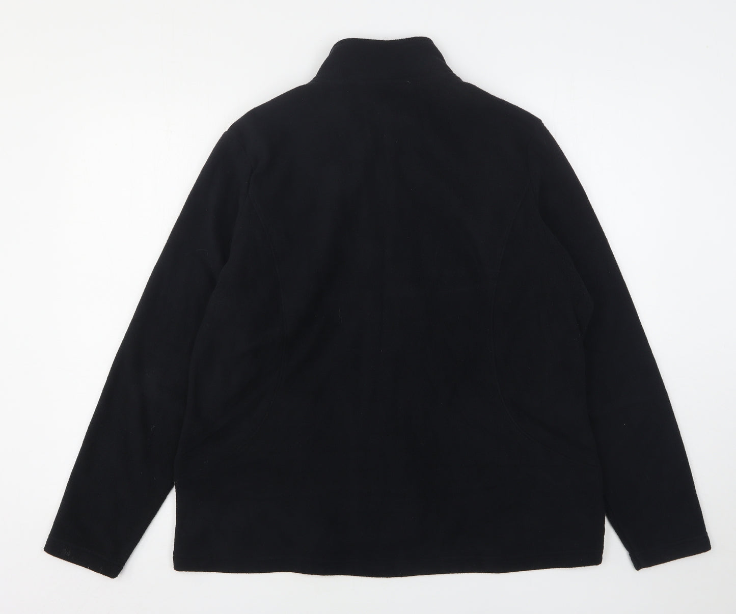 Marks and Spencer Womens Black  Polyester Full Zip Sweatshirt Size 18