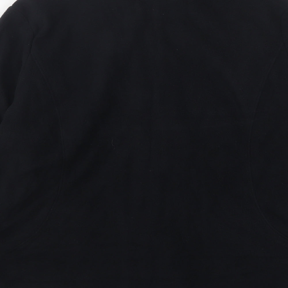 Marks and Spencer Womens Black  Polyester Full Zip Sweatshirt Size 18