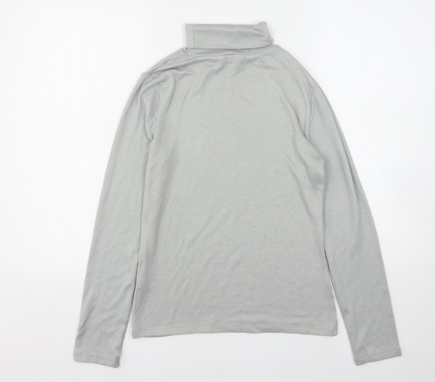 PEP&CO Womens Grey Roll Neck  Polyester Pullover Jumper Size 12