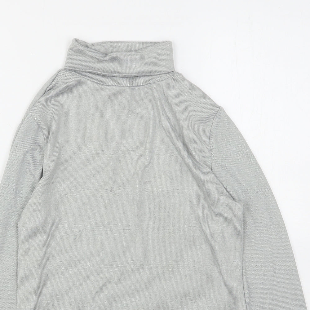 PEP&CO Womens Grey Roll Neck  Polyester Pullover Jumper Size 12