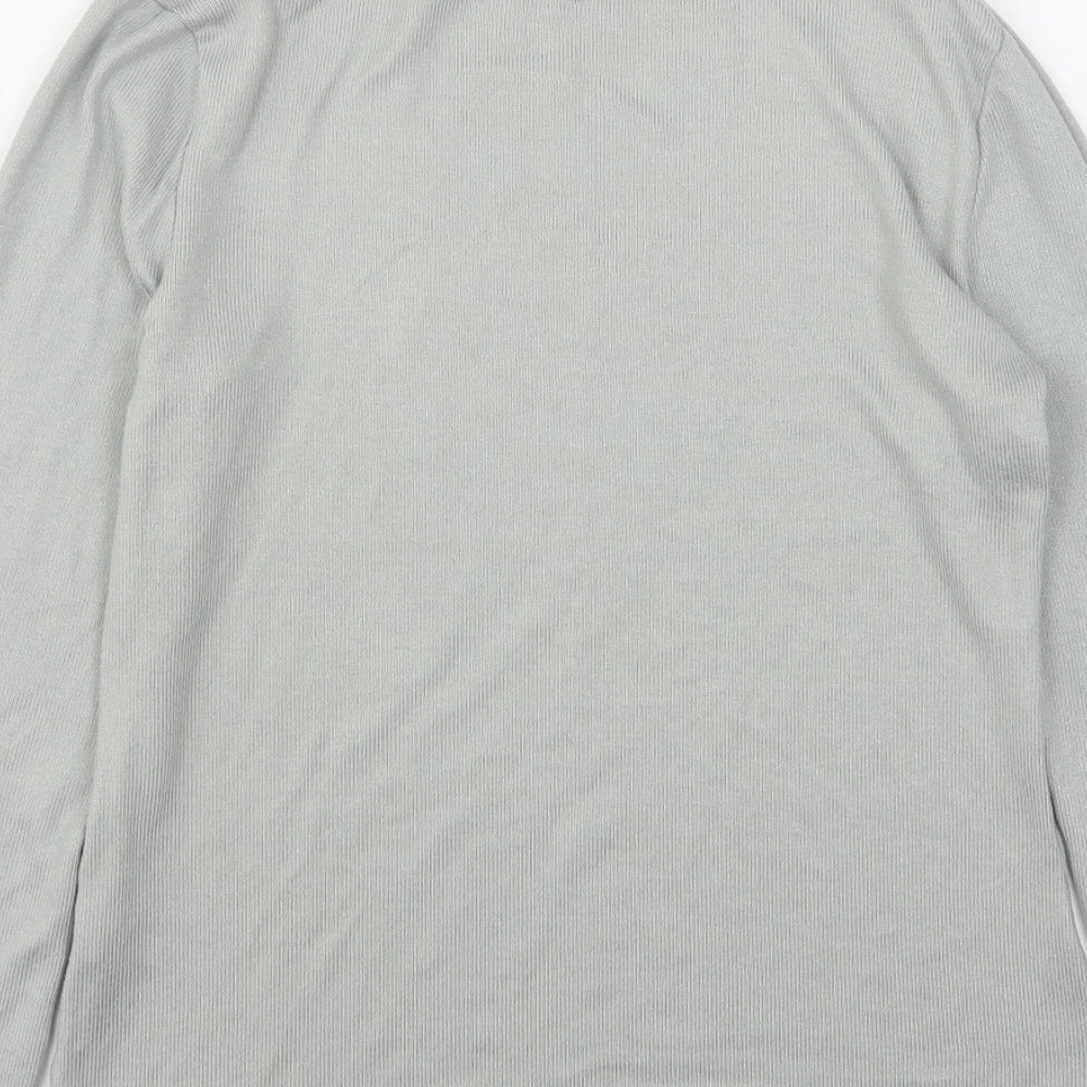 PEP&CO Womens Grey Roll Neck  Polyester Pullover Jumper Size 12