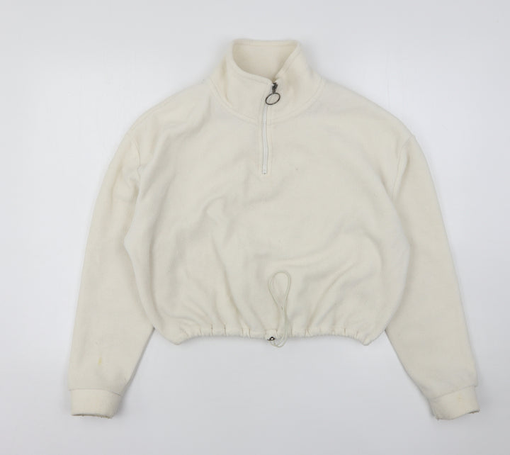 Brave Soul Womens Ivory Polyester Pullover Sweatshirt Size M