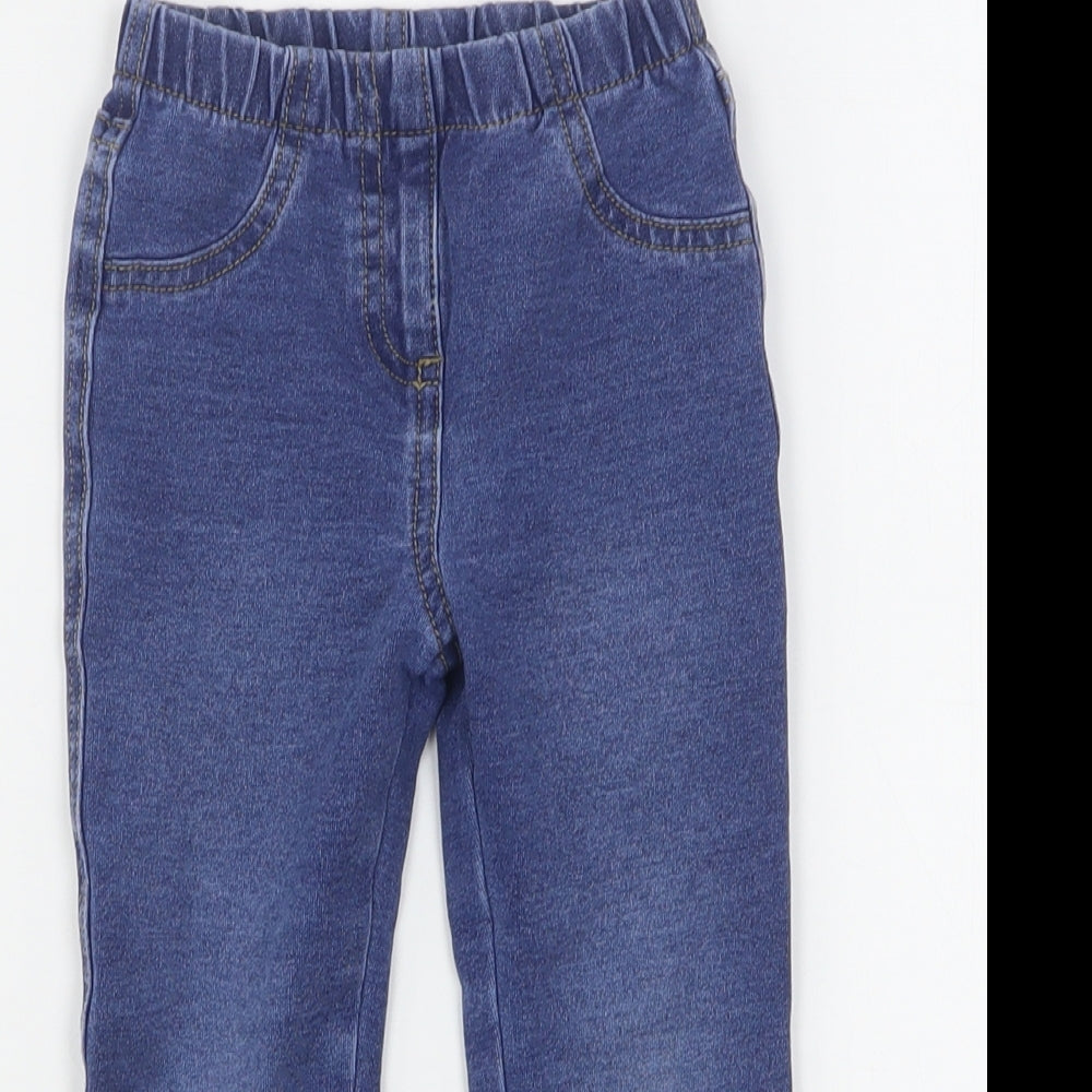 Matalan Girls Blue  Cotton Jegging Jeans Size 2-3 Years  Regular
