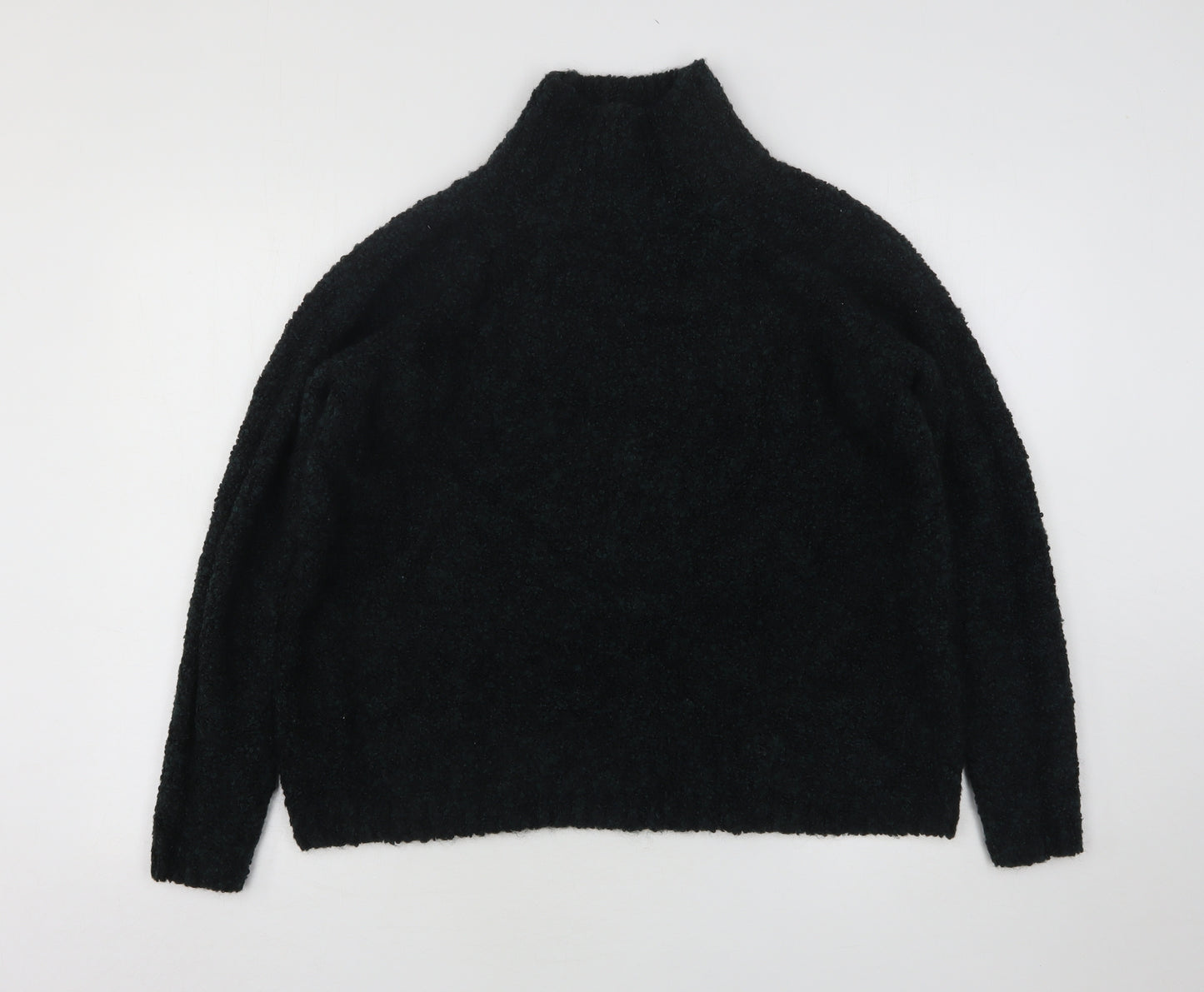 LOFT Womens Green High Neck  Acrylic Pullover Jumper Size S