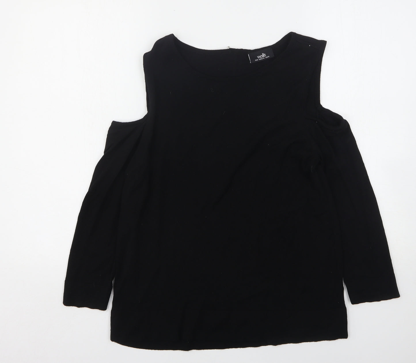 Wallis Womens Black Round Neck  Polyester Pullover Jumper Size M
