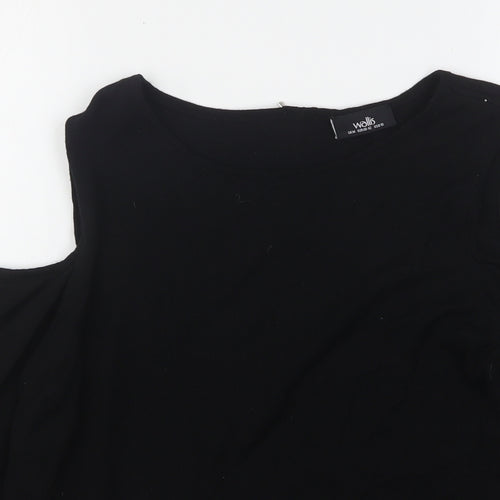Wallis Womens Black Round Neck  Polyester Pullover Jumper Size M