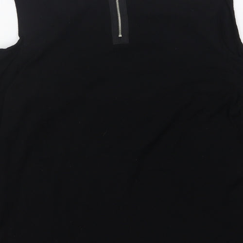 Wallis Womens Black Round Neck  Polyester Pullover Jumper Size M