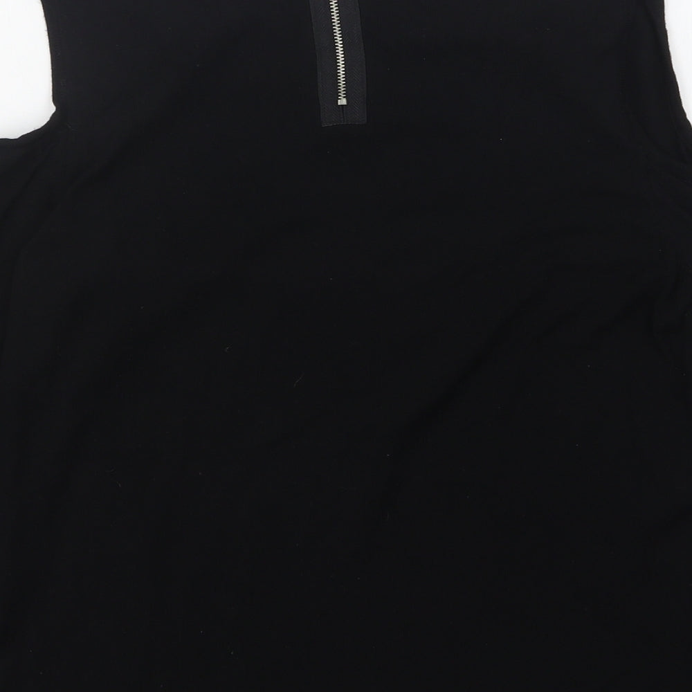 Wallis Womens Black Round Neck  Polyester Pullover Jumper Size M