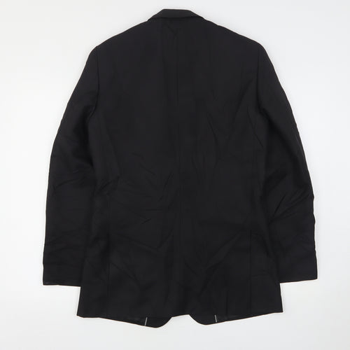 Cedar Wood State Mens Black  Polyester Jacket Suit Jacket Size 36