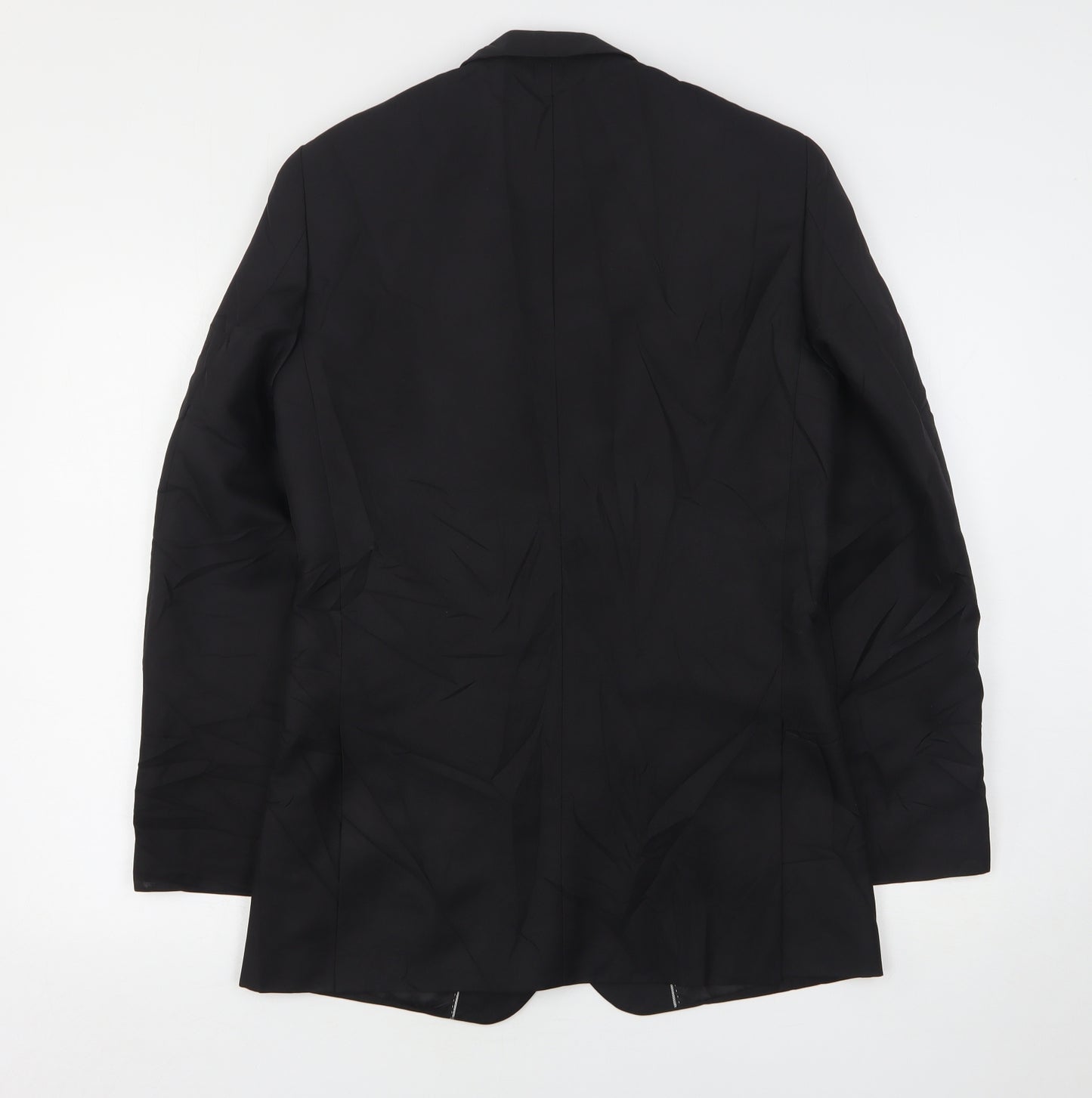 Cedar Wood State Mens Black  Polyester Jacket Suit Jacket Size 36