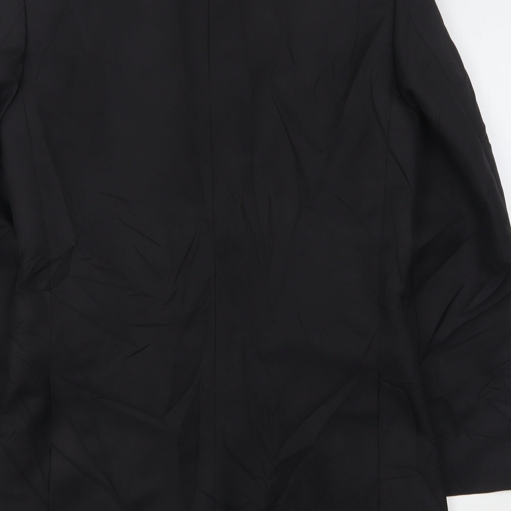 Cedar Wood State Mens Black  Polyester Jacket Suit Jacket Size 36