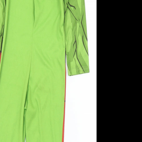 Marvel Boys Green Solid Polyester  One Piece Size 3-4 Years  Hook & Eye - The Hulk. Fancy dress