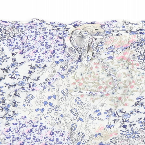 F&F Womens Multicoloured Floral Viscose Basic Blouse Size 12 Off the Shoulder