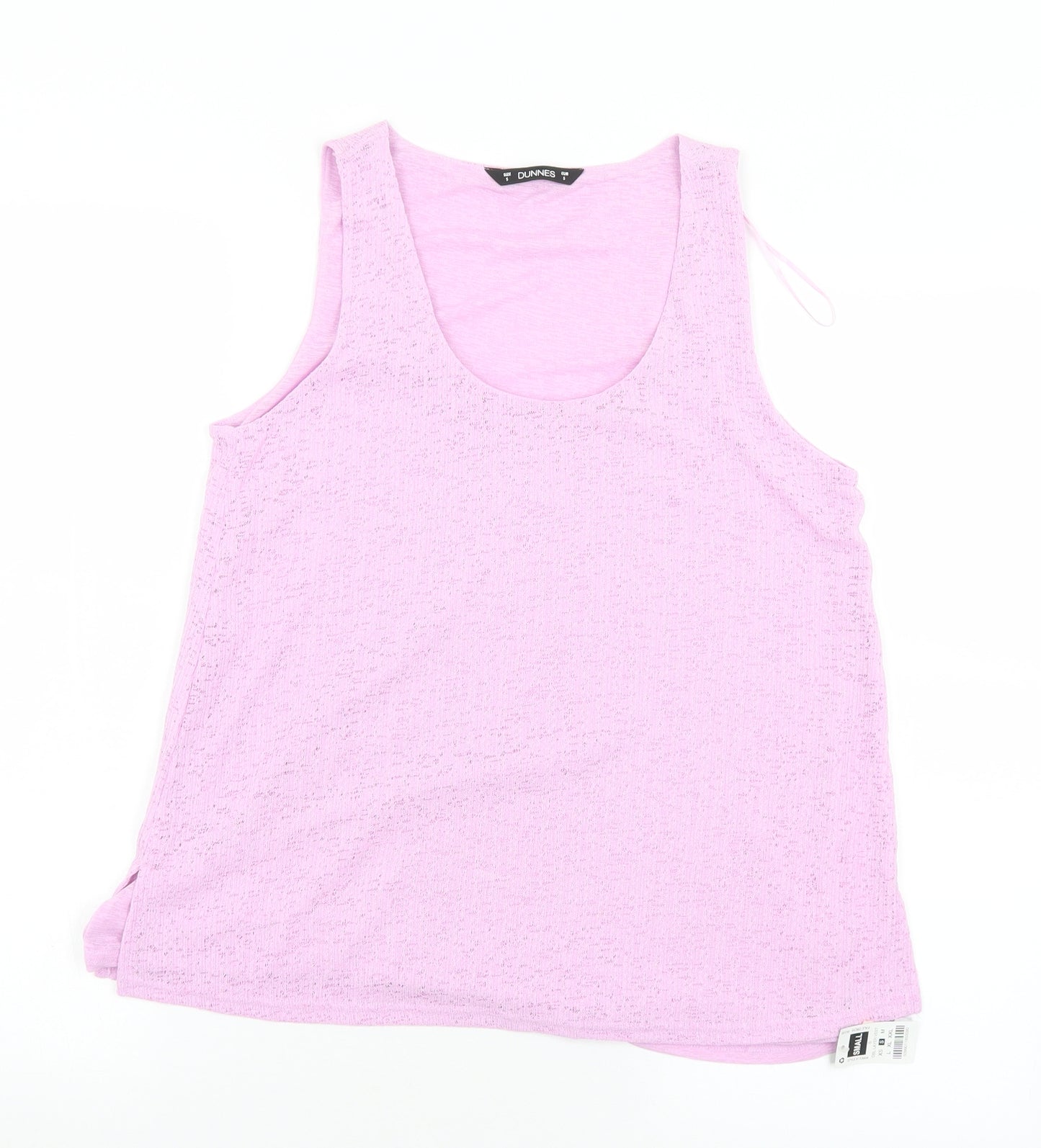 Dunnes Stores Womens Purple  Polyester Basic Tank Size S Scoop Neck