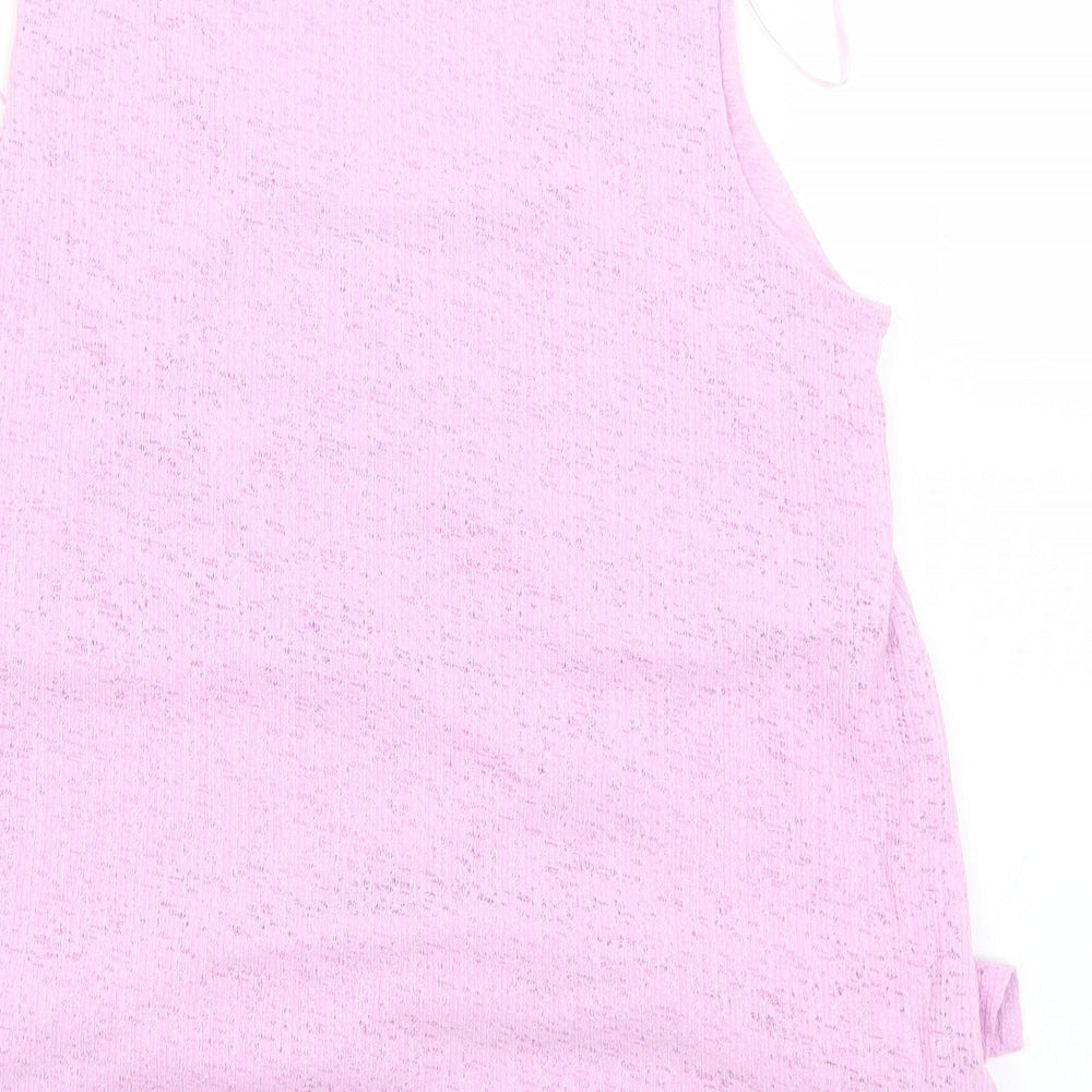 Dunnes Stores Womens Purple  Polyester Basic Tank Size S Scoop Neck